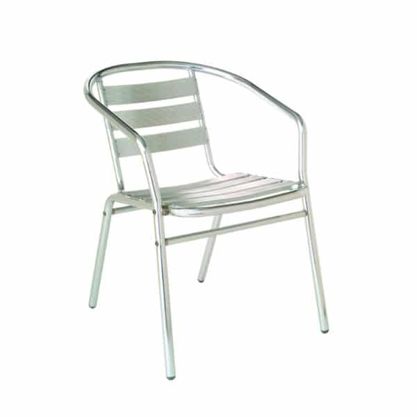 Sara Arm Chair - Polished Aluminum